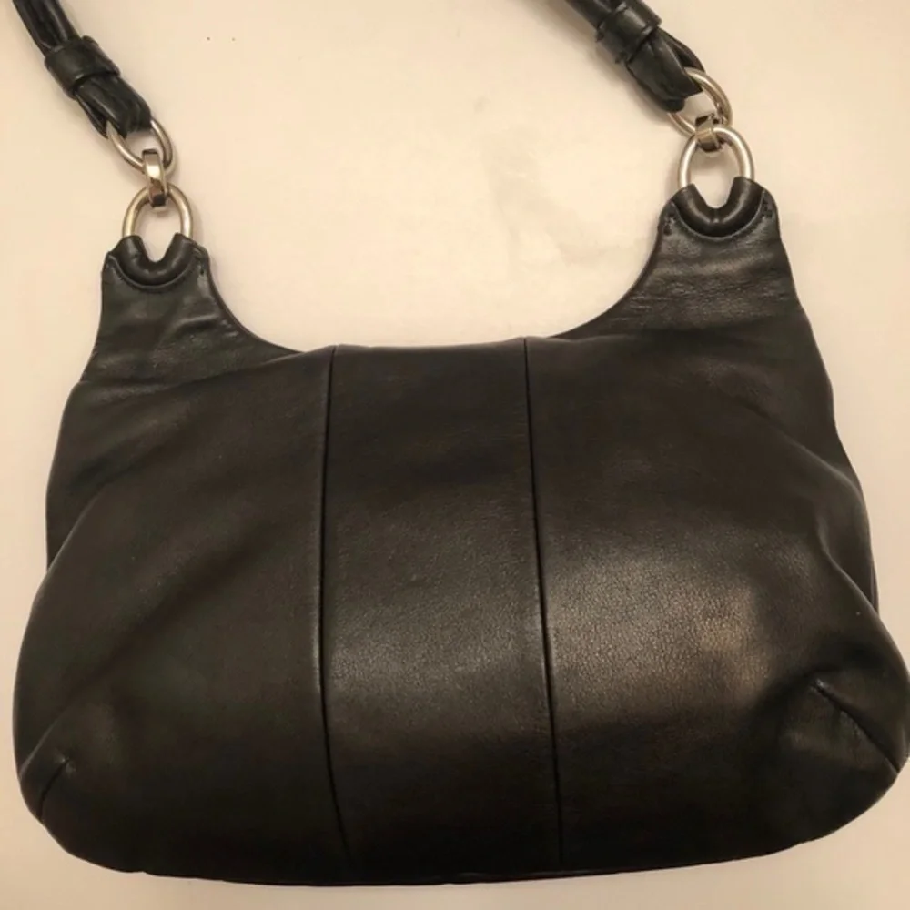 Coach Kirsten black leather flap shoulder bag